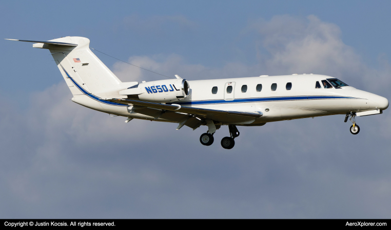 Photo of N650JL - PRIVATE Cessna Citation 650 VII at TPA on AeroXplorer Aviation Database