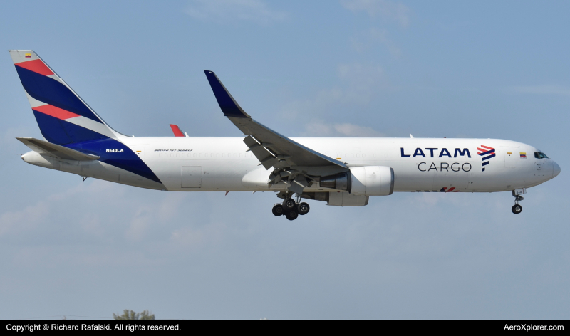 Photo of N540LA - LATAM Cargo Boeing 767-300F at MIA on AeroXplorer Aviation Database