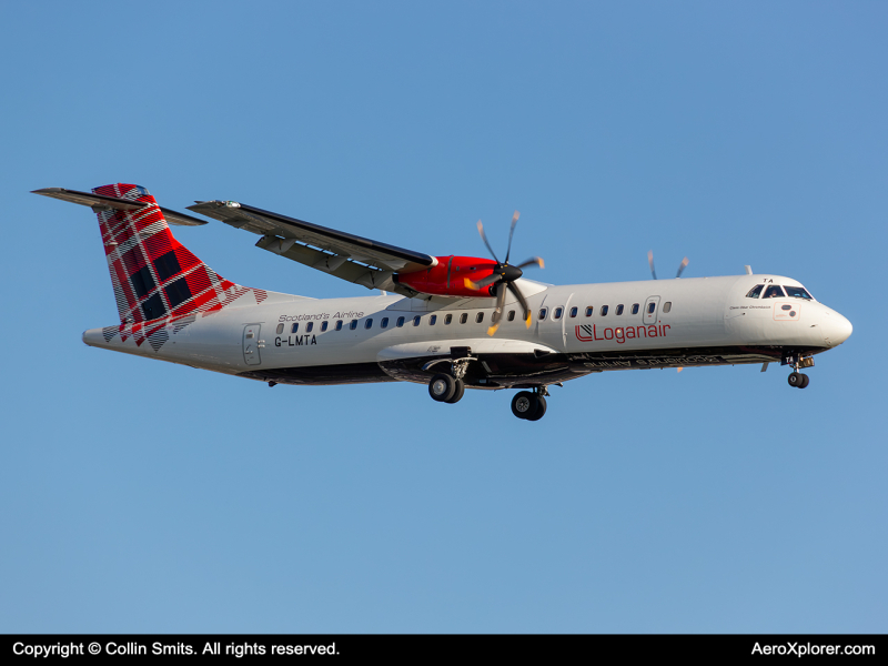 Photo of G-LMTA - Loganair ATR 72-600 at LHR on AeroXplorer Aviation Database