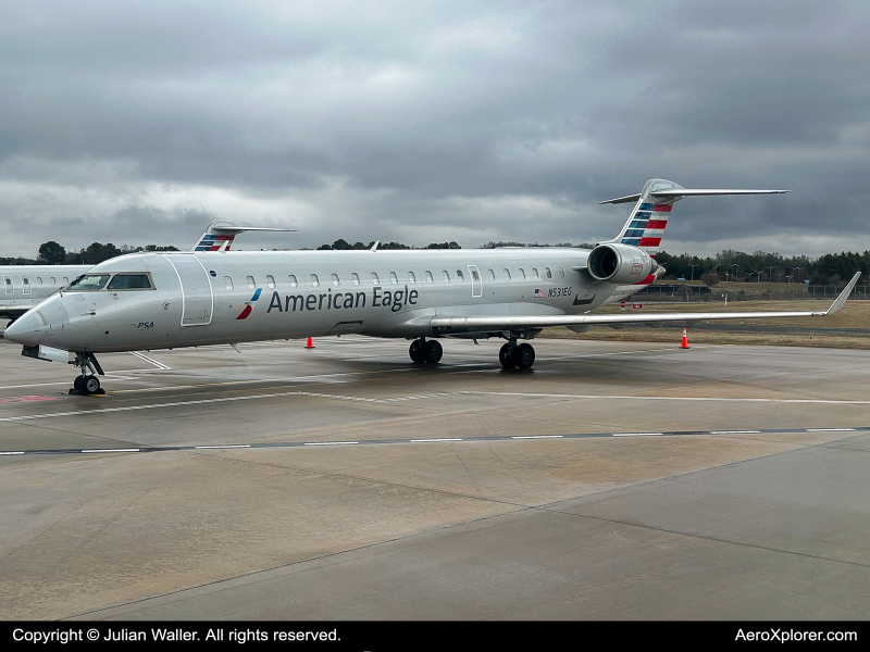Photo of N531EG - American Eagle Mitsubishi CRJ-700 at CLT on AeroXplorer Aviation Database