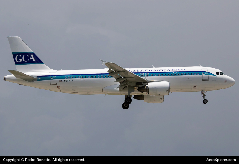 Photo of N837VA - Global X Airbus A320 at MIA on AeroXplorer Aviation Database