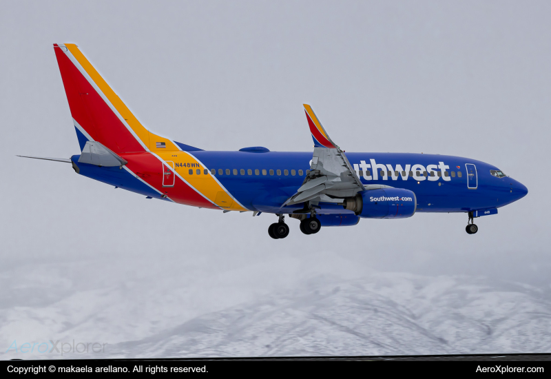 Photo of N446WN - Southwest Airlines Boeing 737-700 at BOI on AeroXplorer Aviation Database