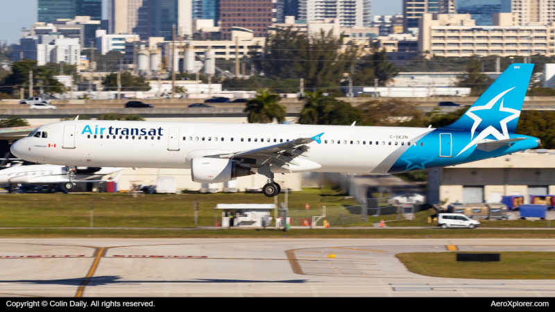 Photo of C-GEZN - Air Transat Airbus A321-200 at FLL on AeroXplorer Aviation Database