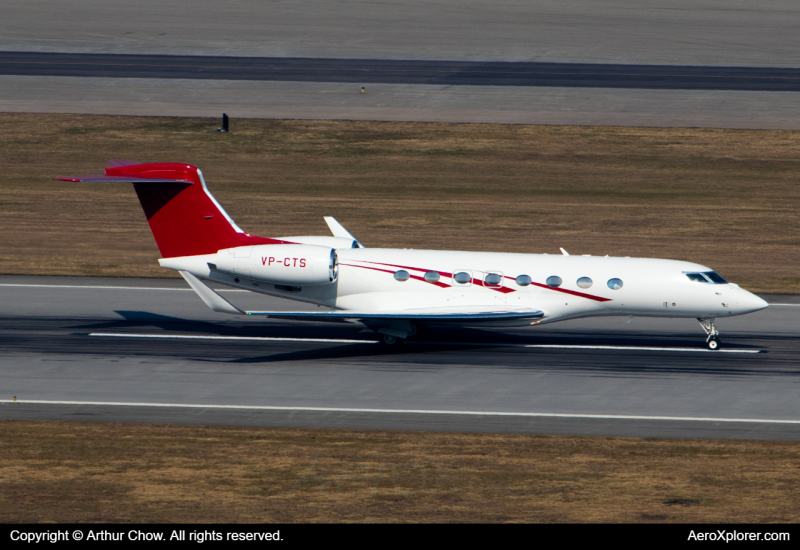 Photo of VP-CTS - PRIVATE Gulfstream G650 at HKG on AeroXplorer Aviation Database
