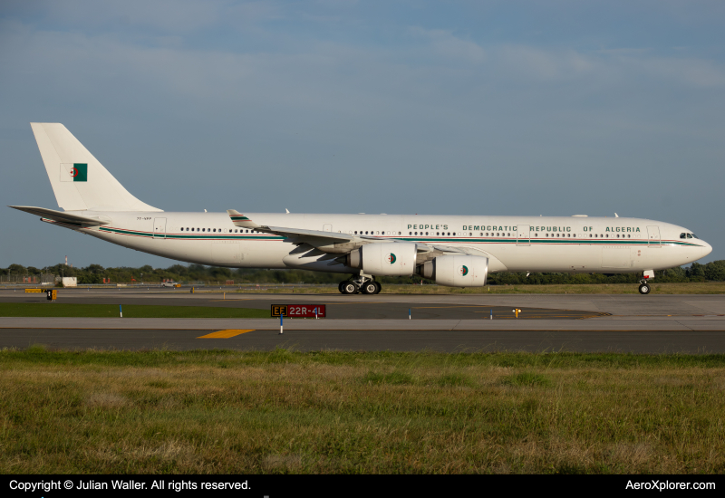 Photo of 7T-VPP - PRIVATE Airbus A340-500 at JFK on AeroXplorer Aviation Database