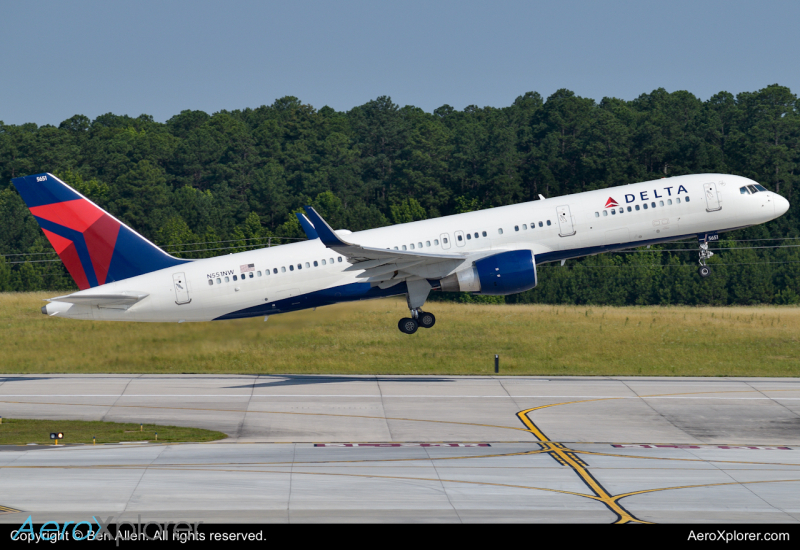 Photo of N551NW - Delta Airlines Boeing 757-200 at KRDU on AeroXplorer Aviation Database