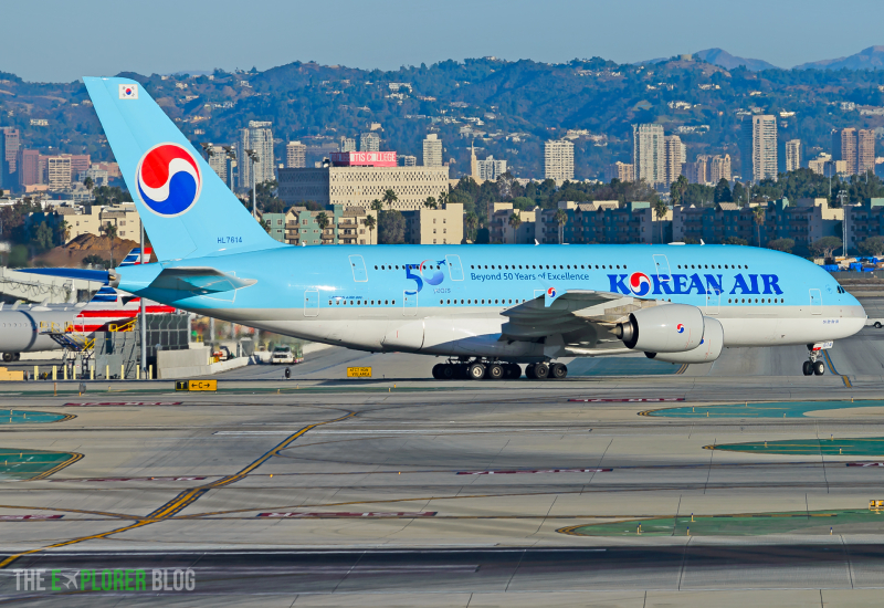 Photo of HL7614 - Korean Air Airbus A380-800 at LAX on AeroXplorer Aviation Database