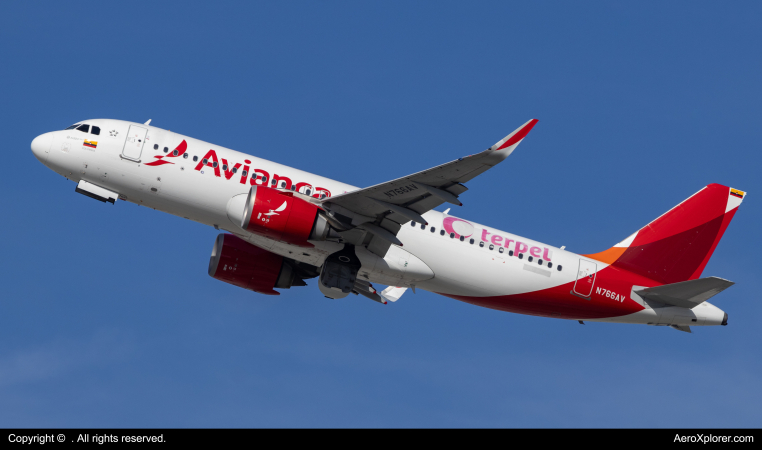 Photo of N766AV - Avianca Airbus A320NEO at LAX on AeroXplorer Aviation Database