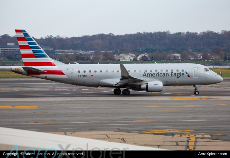 Photo of N215NN - American Eagle Embraer E175 at DCA on AeroXplorer Aviation Database