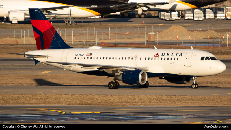 Photo of N357NB - Delta Airlines Airbus A319 at DTW on AeroXplorer Aviation Database