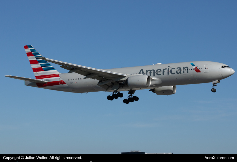 Photo of N768AA - American Airlines Boeing 777-200ER at MIA on AeroXplorer Aviation Database
