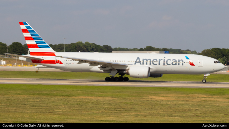 Photo of N778AN - American Airlines Boeing 777-200ER at CLT on AeroXplorer Aviation Database