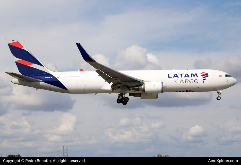 Photo of N540LA - LATAM Cargo Boeing 767-300F at MIA on AeroXplorer Aviation Database