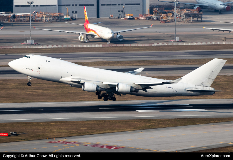 Photo of N406KZ - Atlas Air Boeing 747-400F at HKG on AeroXplorer Aviation Database