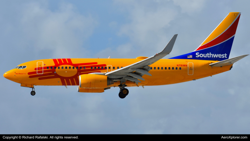 Photo of N781WN - Southwest Airlines Boeing 737-700 at FLL on AeroXplorer Aviation Database