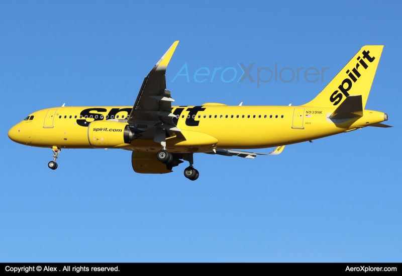 Photo of N933NK - Spirit Airlines Airbus A320NEO at MHT on AeroXplorer Aviation Database