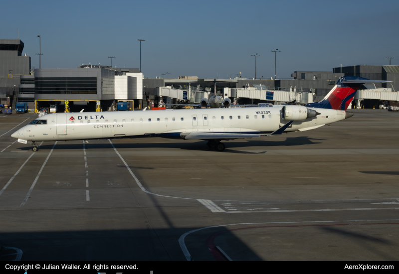 Photo of N802SK - Delta Airlines Mitsubishi CRJ-900 at ATL on AeroXplorer Aviation Database
