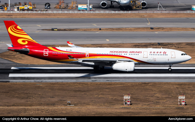 Photo of B-LNL - Hong Kong Airlines Airbus A330-200 at HKG on AeroXplorer Aviation Database