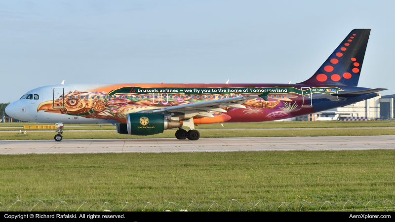 Photo of OO-SNF - Brussels Airlines Airbus A320 at MAN on AeroXplorer Aviation Database