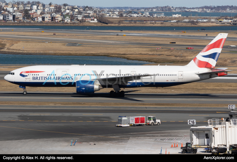 Photo of G-VIIE - British Airways Boeing 777-200ER at BOS on AeroXplorer Aviation Database