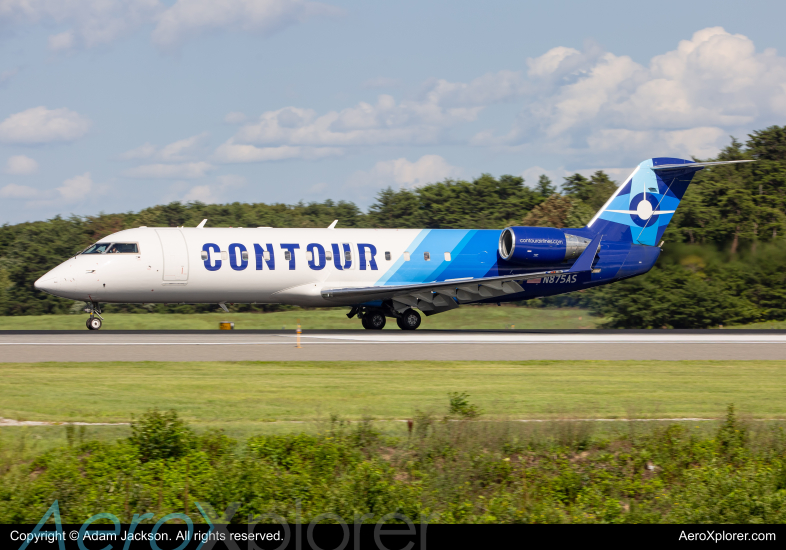 Photo of N875AS - Contour Airlines Mitsubishi CRJ-200 at BWI on AeroXplorer Aviation Database