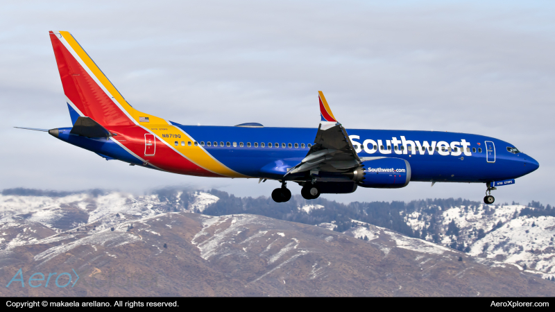 Photo of N8719Q - Southwest Airlines Boeing 737 MAX 8 at BOI on AeroXplorer Aviation Database