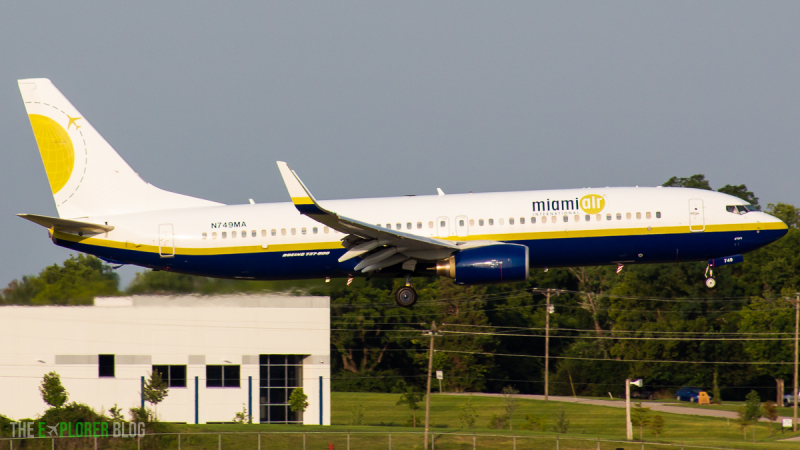 Photo of N749MA - Miami Air International Boeing 737-800 at CVG on AeroXplorer Aviation Database