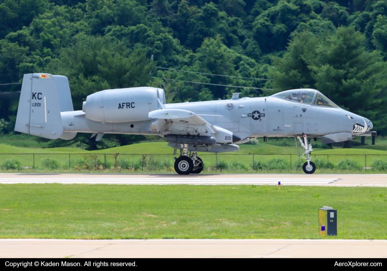 Photo of 80-0201 - USAF - United States Air Force Fairchild A-10 Thunderbolt at SUS on AeroXplorer Aviation Database
