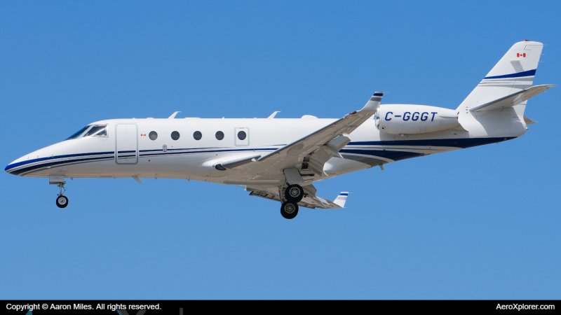Photo of C-GGGT - PRIVATE Gulfstream G150 at YYZ on AeroXplorer Aviation Database
