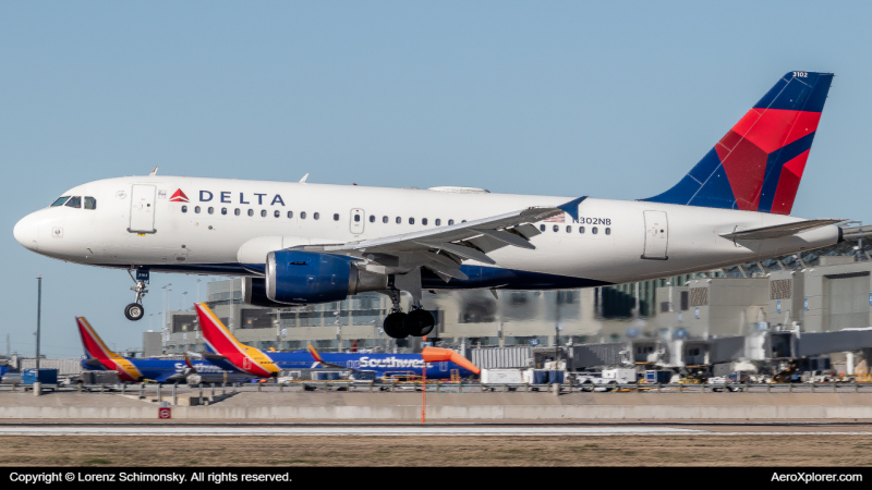 Photo of N302NB - Delta Airlines Airbus A319 at AUS on AeroXplorer Aviation Database