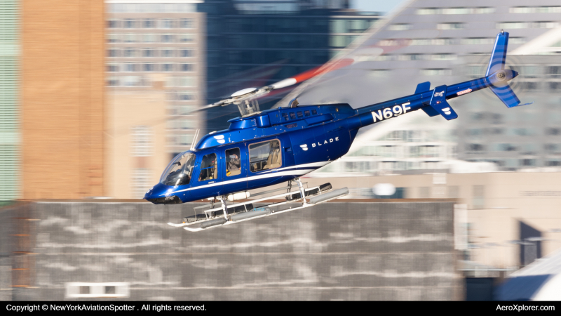 Photo of N69F - PRIVATE Bell 407 at JRA on AeroXplorer Aviation Database