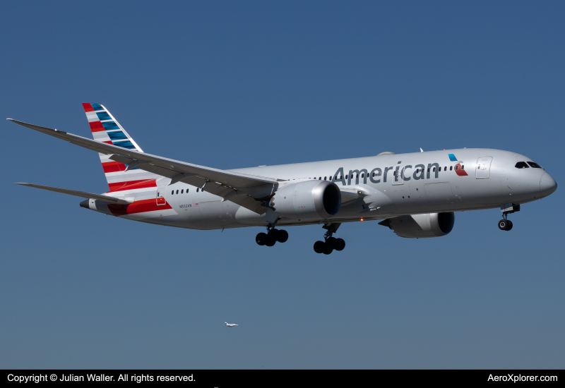Photo of N802AN - American Airlines Boeing 787-8 at MIA on AeroXplorer Aviation Database
