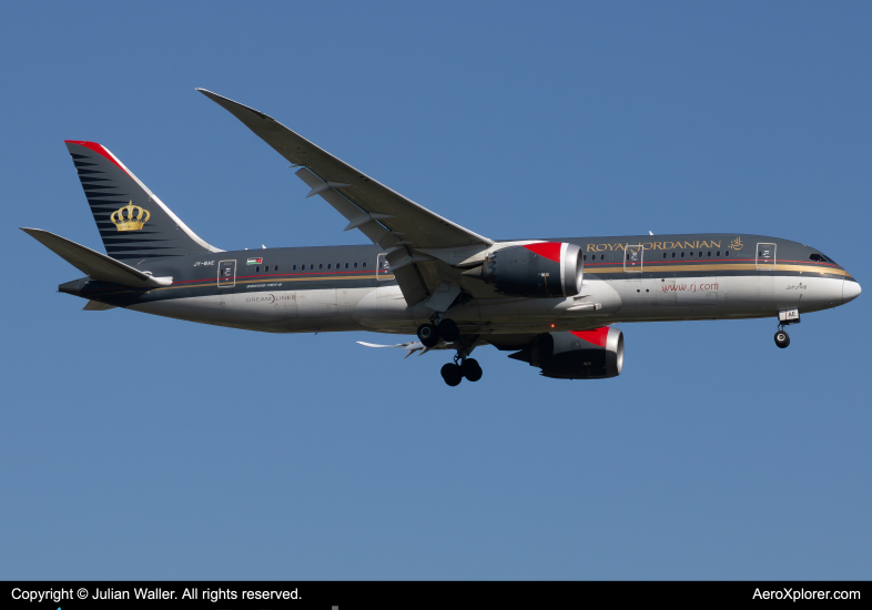 Photo of JY-BAE - Royal Jordanian  Boeing 787-8 at JFK on AeroXplorer Aviation Database