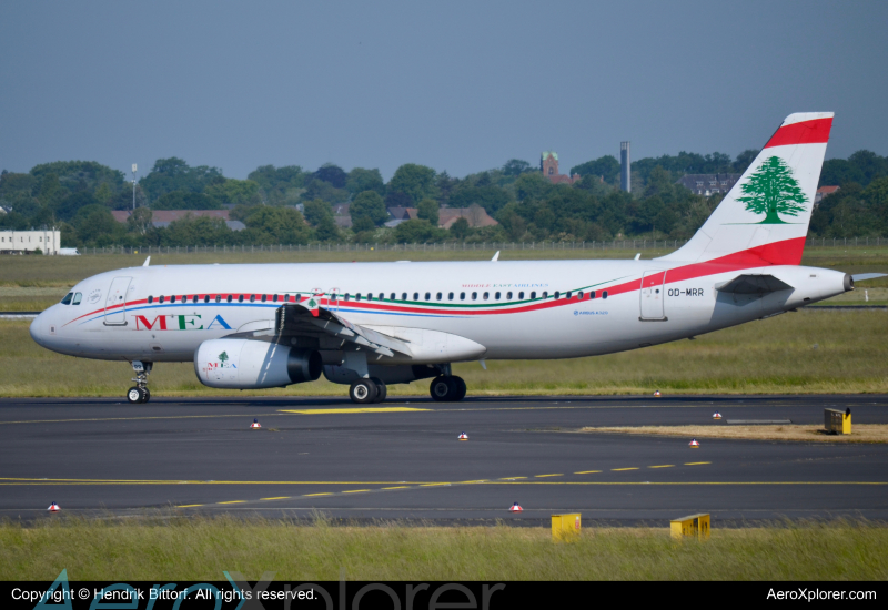 Photo of OD-MRR - Middle East Airlines Airbus A320 at DUS on AeroXplorer Aviation Database