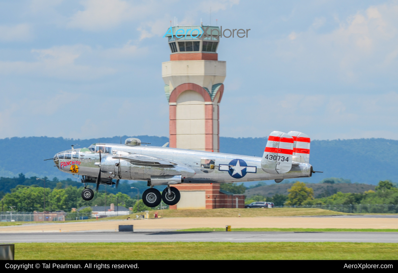 Photo of N9079Z - PRIVATE  North American B-25 Mitchell at MRB on AeroXplorer Aviation Database