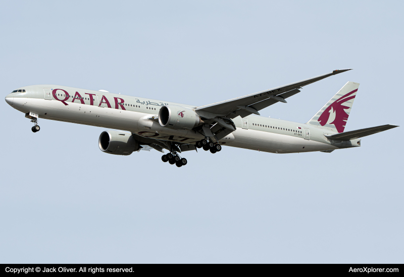Photo of A7-BEX - Qatar Airways Boeing 777-300ER at JFK on AeroXplorer Aviation Database