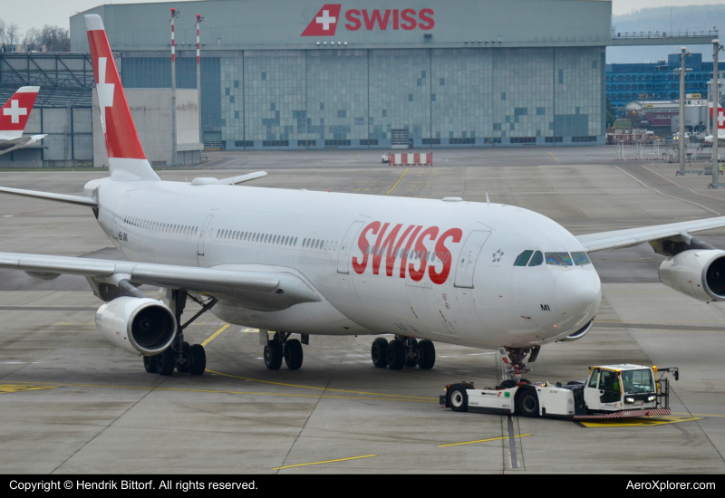 Photo of HB-JMI - Swiss International Air Lines Airbus A340-300 at ZRH on AeroXplorer Aviation Database