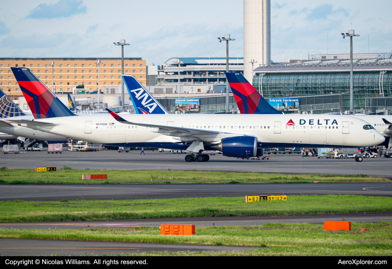 Photo of N519DN - Delta Airlines Airbus A350-900 at HND on AeroXplorer Aviation Database