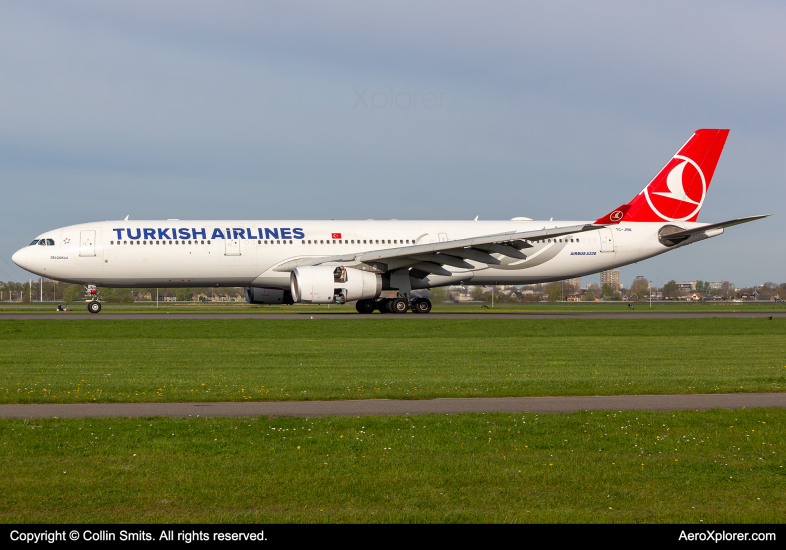 Photo of TC-JNN - Turkish Airlines Airbus A330-300 at AMS on AeroXplorer Aviation Database