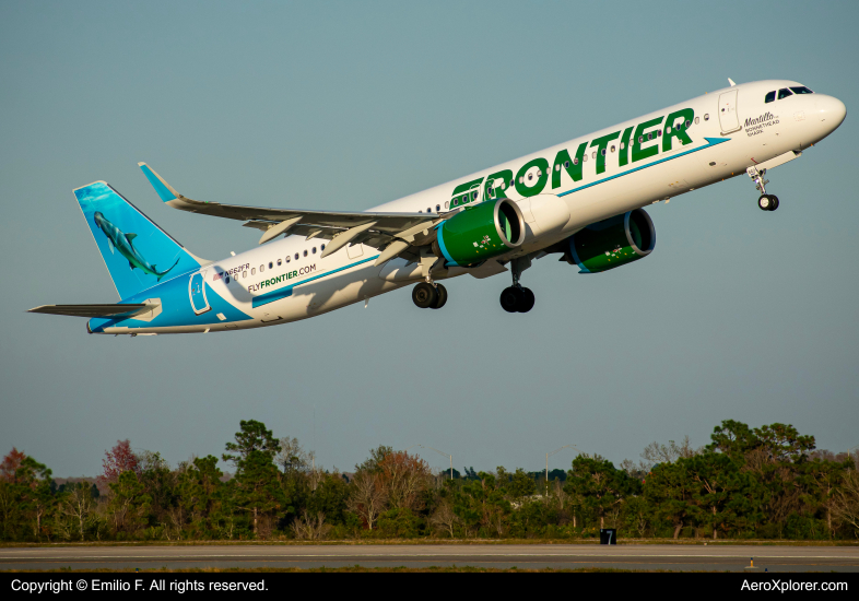 Photo of N662FR - Frontier Airlines Airbus A321NEO at MCO on AeroXplorer Aviation Database