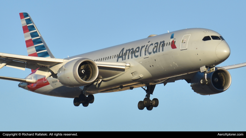 Photo of N808AN - American Airlines Boeing 787-8 at PHX on AeroXplorer Aviation Database