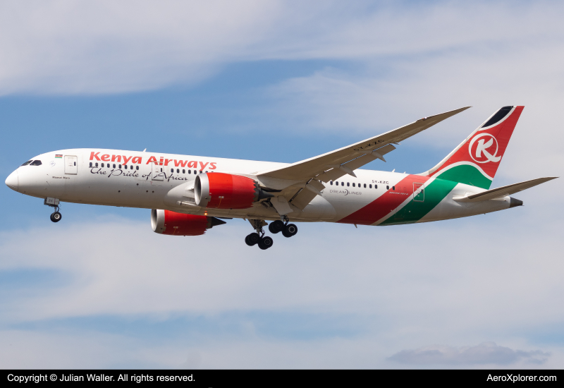 Photo of 5Y-KZC - Kenya Airways Boeing 787-8 at LHR on AeroXplorer Aviation Database