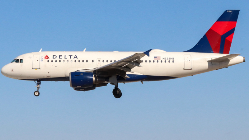 Photo of N328NB - Delta Airlines Airbus A319 at LAS on AeroXplorer Aviation Database