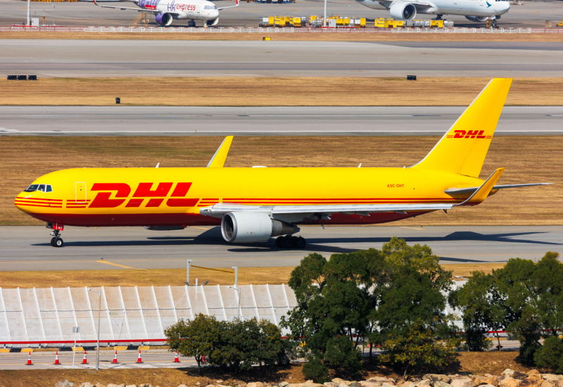 Photo of A6C-DHT - DHL Boeing 767-300F at HKG on AeroXplorer Aviation Database