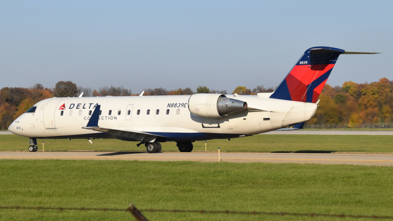 Photo of N8839E - Delta Connection Mitsubishi CRJ-200 at AZO on AeroXplorer Aviation Database