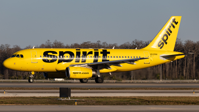 Photo of N528NK - Spirit Airlines  Airbus A319 at MCO on AeroXplorer Aviation Database