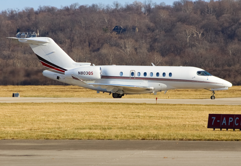 Photo of N803QS - NetJets Cessna 700 Citation Longitude  at LUK on AeroXplorer Aviation Database
