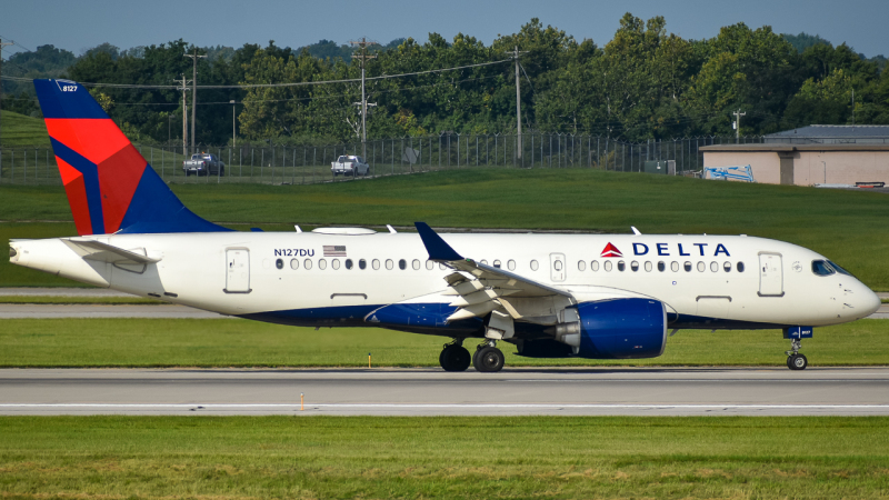 Photo of N127DU - Delta Airlines Airbus A220-100 at CVG on AeroXplorer Aviation Database