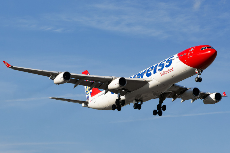 Photo of HB-JMF - Edelweiss Air Airbus A340-300 at TPA on AeroXplorer Aviation Database