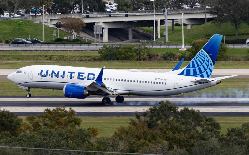 Photo of N17310 - United Airlines Boeing 737 MAX 8 at TPA on AeroXplorer Aviation Database